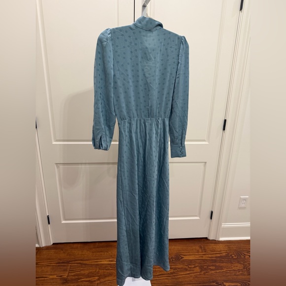 Favorite Daughter NWT The Joan Dress Blue Polka Dot Long Sleeve Sz X Small - Picture 7 of 7